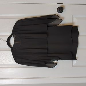 Formal blouse with sheer cape